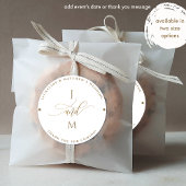 White and Gold Wedding Umschlag Aufkleber / Gefall