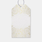 White and Gold Wonderland Garden Wedding Geschenkanhänger (Rückseite)