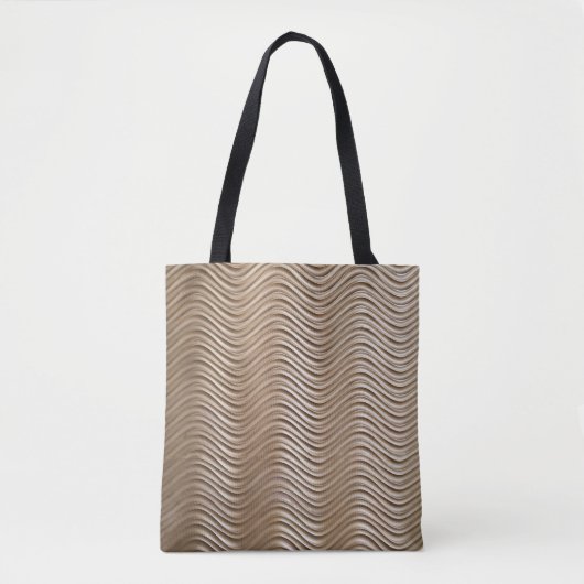 White and gray striped textile tasche (Vorderseite)