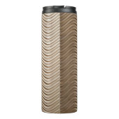 White and gray striped textile thermosbecher (Rückseite)
