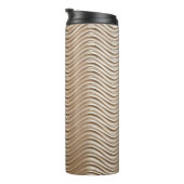 White and gray striped textile thermosbecher (Nach rechts gedreht)