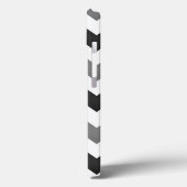 White and Grey Zickzack Zigzag Case-Mate iPhone Hülle (Rückseite / Links)
