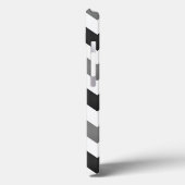 White and Grey Zickzack Zigzag Case-Mate iPhone Hülle (Rückseite / Links)
