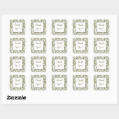 White and Imitate Gold Rose Custom Danke Stickers (Blatt)
