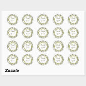 White and Imitate Gold Rose Custom Danke Stickers (Blatt)