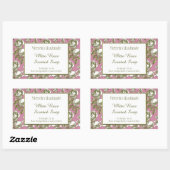 White and Imitats Gold Rose Custom Soap Stickers (Blatt)