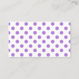 White and Lavender Polka Dots Visitenkarte