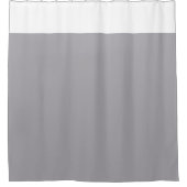 White and Light Grey Two Tone Shower Curtain Duschvorhang (Vorderseite)