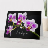White and Lila Orchid Dankeschön Karte (Vorderseite)