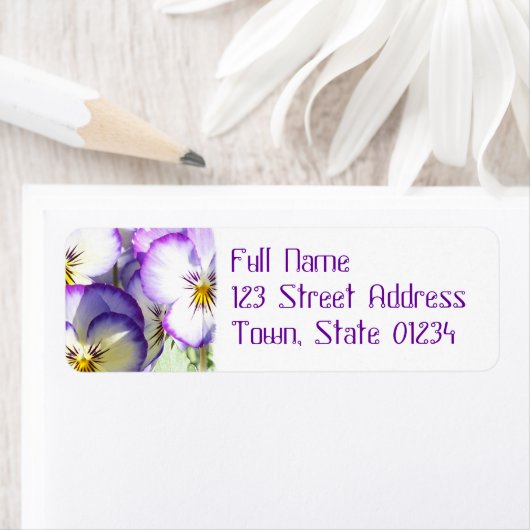 White and Lila Violas Mailing Label (Insitu)
