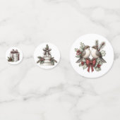 WHITE AND MAUVE HOLIDAY CHRISTMAS THEME KONFETTI (Vorderseiten)