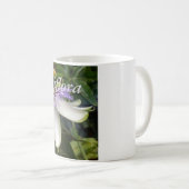 White and Mauve Passion Blume Kaffeetasse (VorderseiteRechts)