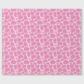 White And Pink Abstract Leopard Pattern Geschenkpapier (Flach)