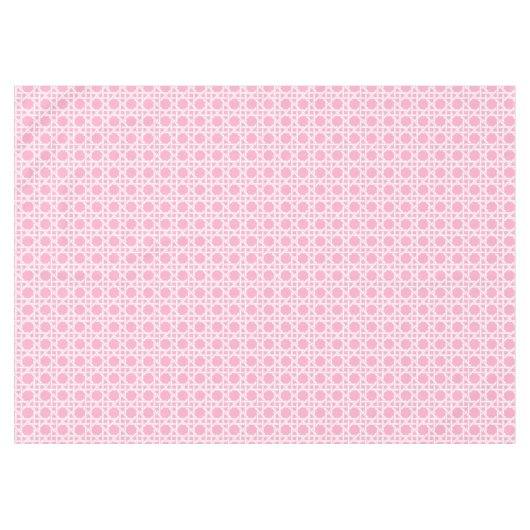 White and Pink Cane Webbing Tischdecke (Vorderseite (Horizontal))