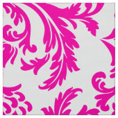 White and pink floral damask stoff (Muster)