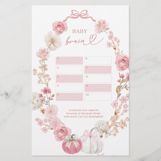 White and Pink Little Pumpkin Baby Brain Games (Vorderseite)