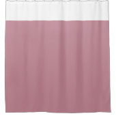 White and Pink Two Tone Shower Curtain Duschvorhang (Vorderseite)