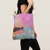 WHITE AND RED ABSTRACT PAINTING TASCHE (Von Nahem)