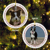 White and Red Dog Memorial Forever Loved Pet Loss Keramik Ornament