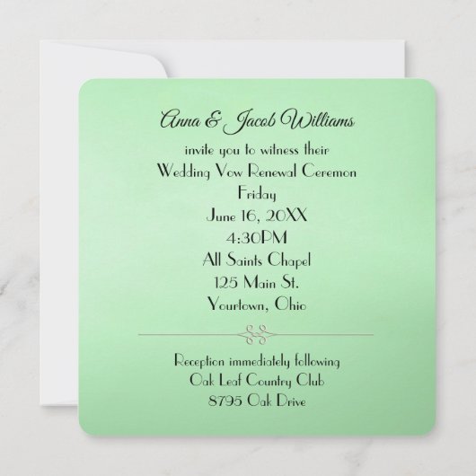 White and Red Lily Vow Renewal Wedding Einladung (Rückseite)