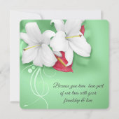 White and Red Lily Vow Renewal Wedding Einladung (Vorderseite)