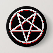 White and Red Pentagram Button (Vorderseite)