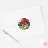 White and Red Poinsettias Christmas Sticker (Umschlag)