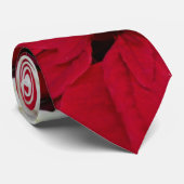 White and Red Poinsettias II Weihnachtsfeiertage Krawatte (Gerollt)