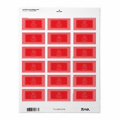 White and Red Polka Dot Adressaufkleber (Vorne)