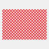 White and Red Polka Dot Geschenkpapier Set (Vorderseite 3)