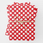 White and Red Polka Dot Geschenkpapier Set (Beispiel)