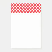 White and Red Polka Dot Post-it Klebezettel (Vorderseite)
