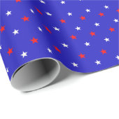 White and Red Stars - Starry Sky Pattern Geschenkpapier (Rolleneckpunkt)