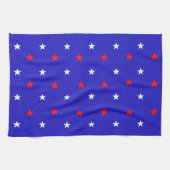 White and Red Stars - Starry Sky Pattern Geschirrtuch (Horizontal)