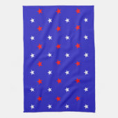 White and Red Stars - Starry Sky Pattern Geschirrtuch (Vertikal)