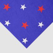 White and Red Stars - Starry Sky Pattern Seidenpapier (Detail)