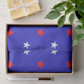 White and Red Stars - Starry Sky Pattern Seidenpapier (Geschenk)