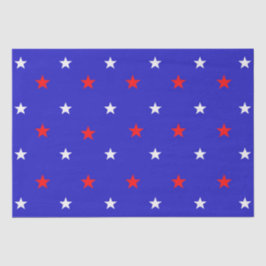 White and Red Stars - Starry Sky Pattern Seidenpapier