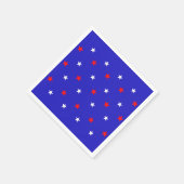 White and Red Stars - Starry Sky Pattern Serviette (Ecke)