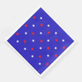 White and Red Stars - Starry Sky Pattern Serviette (Ecke)