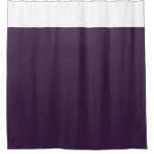 White and Royal Purple Two Tone Shower Curtain Duschvorhang (Vorderseite)