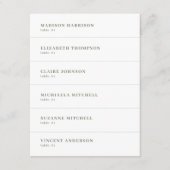 White and Sage Green Wedding Platzkarte DIY (Vorderseite)