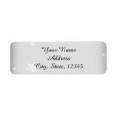 White and Silver Snowflake Wedding Label (Vorne)
