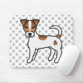 White and Tan Rough Coat Parson Russell Terrier Mousepad (Mit Mouse)
