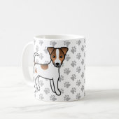 White and Tan Smooth Coat Parson Russell Terrier Kaffeetasse (Vorderseite Links)