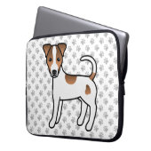 White and Tan Smooth Coat Parson Russell Terrier Laptopschutzhülle (Vorderseite Links)