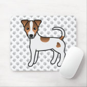 White and Tan Smooth Coat Parson Russell Terrier Mousepad (Mit Mouse)