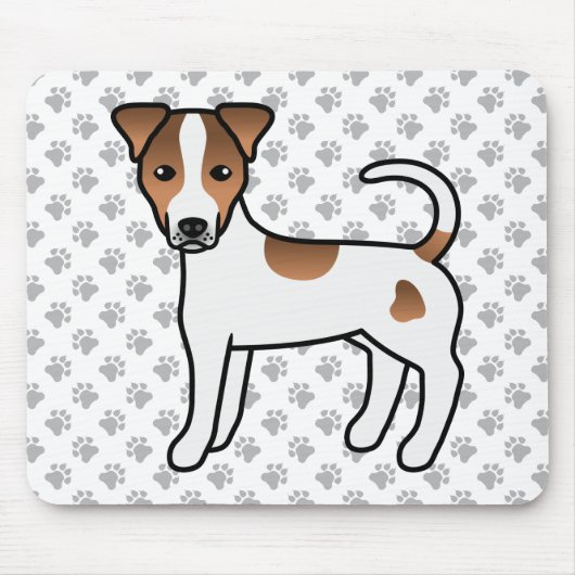 White and Tan Smooth Coat Parson Russell Terrier Mousepad (Vorne)