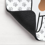 White and Tan Smooth Fox Terrier Niedlicher Cartoo Mousepad (Ecke)