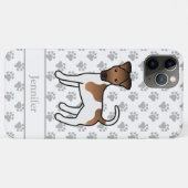 White and Tan Smooth Fox Terrier Niedlicher Hund & Case-Mate iPhone Hülle (Rückseite (Horizontal))